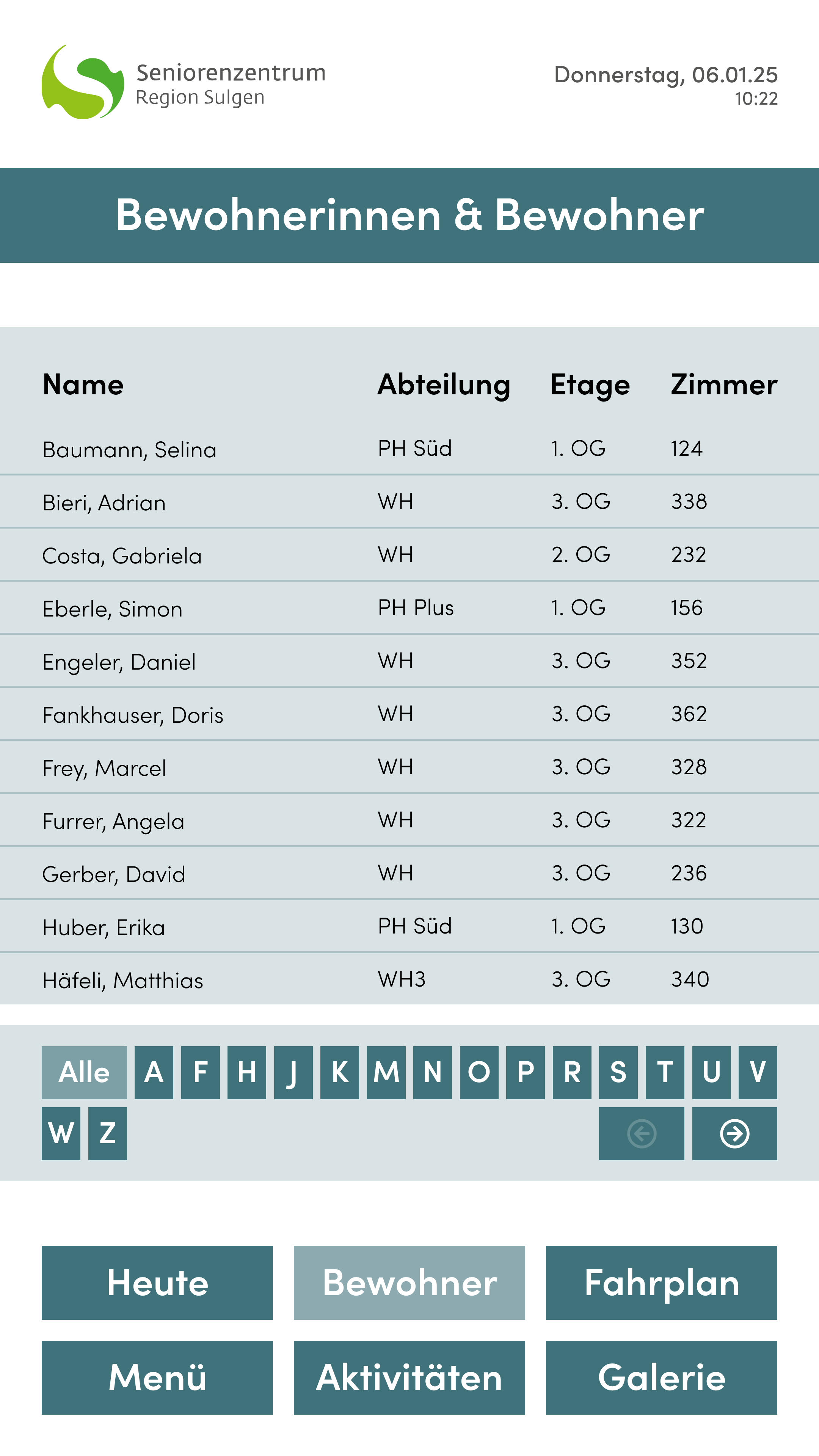 Infodisplay für Heime & Institutionen